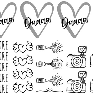 Set de tatuaje temporare pentru nuntă (pagină A5 - 22 buc.) -  - Artynos.ro