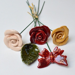 Buchet de trandafiri, cu flori mixte din ceramică - casă & stil de viață - decorațiuni de casă - accesorii florale - buchete de flori - Artynos.ro