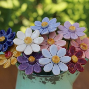 Margaretă din ceramică - casă & stil de viață - decorațiuni de casă - accesorii florale - buchete de flori - Artynos.ro