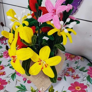 flori din sarma plusata - casă & stil de viață - accesorii pentru decorat casa - suport de flori - accesorii florale - Artynos.ro