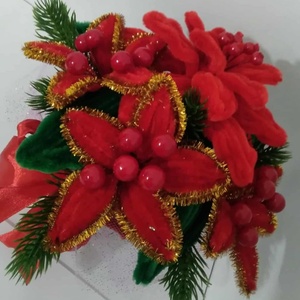 Craciunita din sarma plusata - crăciun - decorațiuni de crăciun de casă - decor pentru masă de crăciun - Artynos.ro