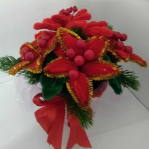 Craciunita din sarma plusata - crăciun - decorațiuni de crăciun de casă - decor pentru masă de crăciun - Artynos.ro