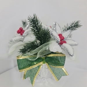 craciunita alba - crăciun - decorațiuni de crăciun de casă - decor pentru masă de crăciun - Artynos.ro