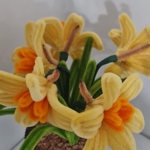 Narcise galbene - casă & stil de viață - decorațiuni de casă - decorațiuni de masă și rafturi - fețe de masă croșetate - Artynos.ro
