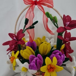 Cos cu flori de primavara. - casă & stil de viață - decorațiuni de casă - decorațiuni de masă și rafturi - boluri decorative - Artynos.ro