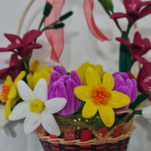 Cos cu flori de primavara. - casă & stil de viață - decorațiuni de casă - decorațiuni de masă și rafturi - boluri decorative - Artynos.ro