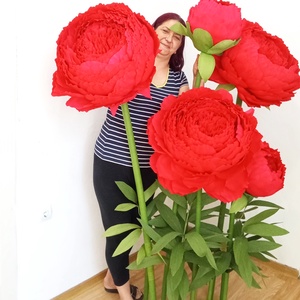 Bujori giganti din hârtie floristica - casă & stil de viață - accesorii pentru decorat casa - suport de flori - accesorii florale - Artynos.ro
