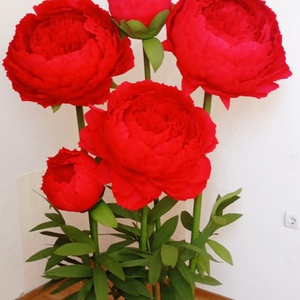 Bujori giganti din hârtie floristica - casă & stil de viață - accesorii pentru decorat casa - suport de flori - accesorii florale - Artynos.ro