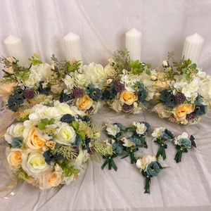Set nunta , Accesorii nunta, Buchet mireasa , Aranjament de flori, Set nunta din flori artificiale 
Setul contine:
2 lumanari
1 Buchet mireasa 
1cocarda mire
1 Cocard..., ARTYNOS