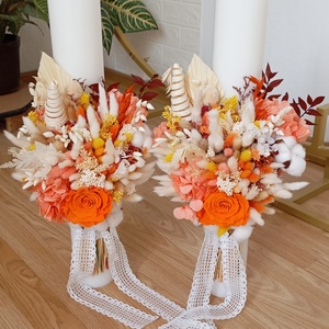 Lumânări pentru nuntă  - accesorii nuntă - buchet mireasă  - Artynos.ro