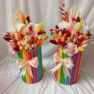 Cutii  din creioane colorate - casă & stil de viață - accesorii pentru decorat casa - suport de flori - cutii flori - Artynos.ro