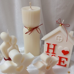 Colecția de lumânări  ,, Crăciun fericit ,, - accesorii de crăciun - decorațiuni de crăciun de casă - lumânare parfumat de crăciun, suport lumânări - Artynos.ro