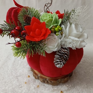 Aranjament cu flori din săpun  - crăciun - decorațiuni de crăciun de casă - decor pentru masă de crăciun - Artynos.ro