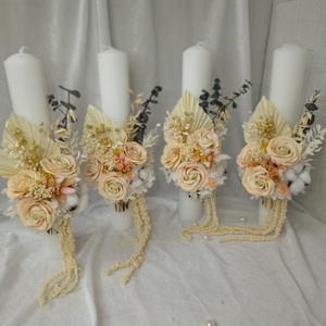 Set nuntă  - accesorii nuntă - materiale decor pentru nuntă - lumânări de nuntă și suport lumânări - Artynos.ro