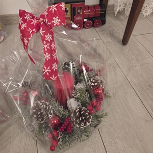 Aranjament pentru masa de Craciun  - crăciun - decorațiuni de crăciun de casă - decor pentru masă de crăciun - Artynos.ro