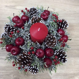 Aranjament pentru masa de Craciun , Craciun, Decoratiuni de Craciun de casa, Decor pentru masa de Craciun, Aranjament de flori, ARTYNOS