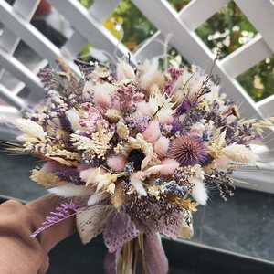 Buchet mireasă/nașă flori uscate - casă & stil de viață - accesorii pentru decorat casa - suport de flori - buchete de flori - Artynos.ro