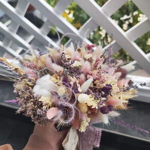 Buchet mireasă/nașă flori uscate - casă & stil de viață - accesorii pentru decorat casa - suport de flori - buchete de flori - Artynos.ro