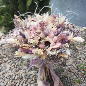 Buchet mireasă/nașă flori uscate - casă & stil de viață - accesorii pentru decorat casa - suport de flori - buchete de flori - Artynos.ro