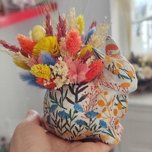 Iepuraș Paște decorat cu flori uscate - Artynos.ro