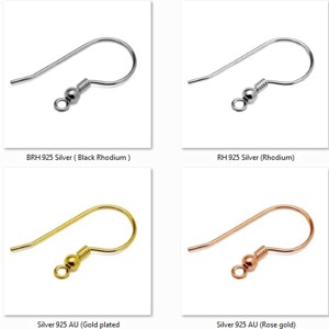  Accesorii pentru bijuterii din argint 925: bază pentru cercei cu cârlig EFK A 10-3 -  - Artynos.ro