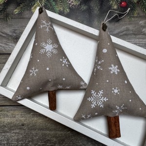 Ornament pom de Craciun cu bete de scortisoara /set de 2/ - Artynos.ro