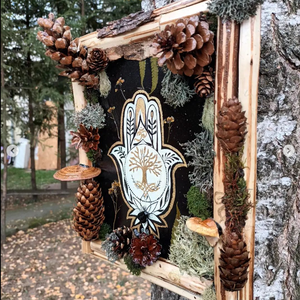 Tablou Natural Licheni Mușchi Mâna lui Fatima - casă & stil de viață - accesorii pentru decorat casa - decorațiuni de pereți, decorațiuni suspendate - tablou cu licheni - Artynos.ro