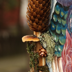Tablou Natural Licheni Mușchi Bufnița - casă & stil de viață - accesorii pentru decorat casa - decorațiuni de pereți, decorațiuni suspendate - tablou cu licheni - Artynos.ro