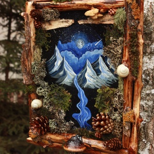 Tablou Natural Licheni Mușchi Muntele - casă & stil de viață - accesorii pentru decorat casa - decorațiuni de pereți, decorațiuni suspendate - tablou cu licheni - Artynos.ro