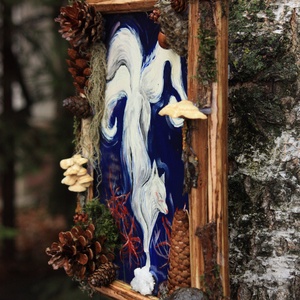 Tablou Natural Licheni Mușchi Vulpea - casă & stil de viață - accesorii pentru decorat casa - decorațiuni de pereți, decorațiuni suspendate - tablou cu licheni - Artynos.ro