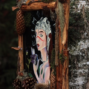 Tablou Natural Licheni Mușchi Vrăjitoarea - casă & stil de viață - accesorii pentru decorat casa - decorațiuni de pereți, decorațiuni suspendate - tablou cu licheni - Artynos.ro
