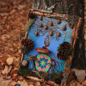 Tablou Natural Licheni Mușchi Copacul cu Mandala - casă & stil de viață - accesorii pentru decorat casa - decorațiuni de pereți, decorațiuni suspendate - tablou cu licheni - Artynos.ro