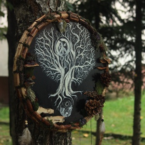 Tablou Natural Licheni Mușchi Copacul vieții - casă & stil de viață - accesorii pentru decorat casa - decorațiuni de pereți, decorațiuni suspendate - tablou cu licheni - Artynos.ro