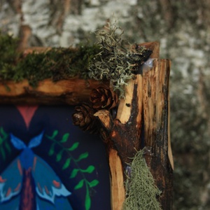 Tablou Natural Licheni Mușchi Fluturele  - casă & stil de viață - accesorii pentru decorat casa - decorațiuni de pereți, decorațiuni suspendate - tablou cu licheni - Artynos.ro