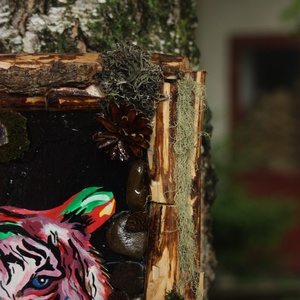 Tablou Natural Licheni Mușchi Tigru Multicolor - casă & stil de viață - accesorii pentru decorat casa - decorațiuni de pereți, decorațiuni suspendate - tablou cu licheni - Artynos.ro