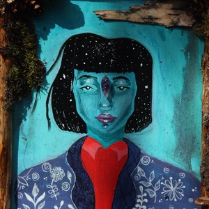 Tablou Natural Licheni Mușchi Portret - casă & stil de viață - accesorii pentru decorat casa - decorațiuni de pereți, decorațiuni suspendate - tablou cu licheni - Artynos.ro