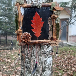 Tablou Natural Licheni Mușchi Frunză Roșie - Artynos.ro