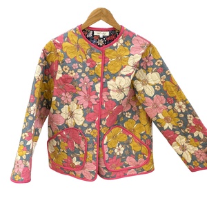 Geaca roz matlasata cu flori - Marimi 36, 38, Imbracaminte si moda, Haine dama, Paltoane dama, Cusatura, ARTYNOS