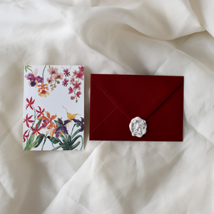 Felicitare cu orhidee - elemente pictate manual, Casa & Stil de viata, Papetarie de hartie, Invitatii, felicitari, Pictura, ARTYNOS