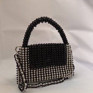 Geanta Margele Negru Argintiu - genți și portofele - genți de mână și umăr - geantă crossbody - Artynos.ro