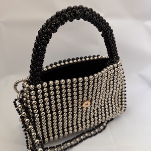 Geanta Margele Negru Argintiu - genți și portofele - genți de mână și umăr - geantă crossbody - Artynos.ro