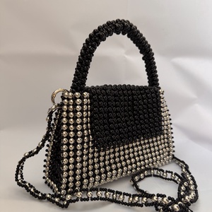 Geanta Margele Negru Argintiu - genți și portofele - genți de mână și umăr - geantă crossbody - Artynos.ro