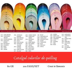 Buttercup 1 mm/3 mm/5 mm hartie quilling/carton quilling, pentru bijuterii, tablouri, decoratiuni Craciun, X74/X05 - accessorii și unelte - hârtie - alte hârtii - Artynos.ro