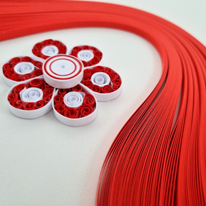 Rosu inchis 1 mm/3 mm/5 mm hartie quilling/carton quilling, pentru bijuterii, tablouri, decoratiuni Craciun, X54/X78 - Artynos.ro
