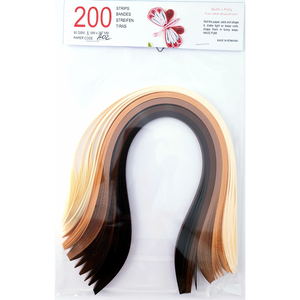 Hartie quilling maro 5 nuante 1 mm/3 mm/5 mm, pentru bijuterii, tablouri, decoratiuni Craciun, A01 - accessorii și unelte - hârtie - alte hârtii - Artynos.ro