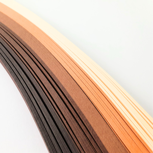 Hartie quilling maro 5 nuante 1 mm/3 mm/5 mm, pentru bijuterii, tablouri, decoratiuni Craciun, A01 - accessorii și unelte - hârtie - alte hârtii - Artynos.ro