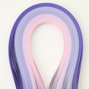 Hartie quilling mov 5 nuante 1 mm/3 mm/5 mm, pentru bijuterii, tablouri, decoratiuni Craciun, A04 - accessorii și unelte - hârtie - alte hârtii - Artynos.ro