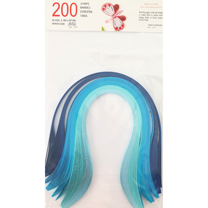 Hartie quilling albastru 5 nuante 1 mm/3 mm/5 mm, pentru bijuterii, tablouri, decoratiuni Craciun, A06 - accessorii și unelte - hârtie - alte hârtii - Artynos.ro