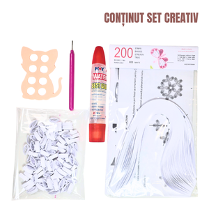 Set creativ de quilling - Magia iernii în hârtie - activitate pentru copii și bunici - accesorii de crăciun - decorațiuni de crăciun de casă - decorațiuni pentru pomul de crăciun - Artynos.ro