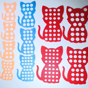 Sablon cu gauri quilling sau desen - forma Pisica - dimensiuni variate - accessorii și unelte - diy (descrieri) - șablon, ghid - Artynos.ro